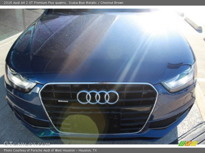 Scuba Blue Metallic / Chestnut Brown 2016 Audi A4 2.0T Premium Plus quattro