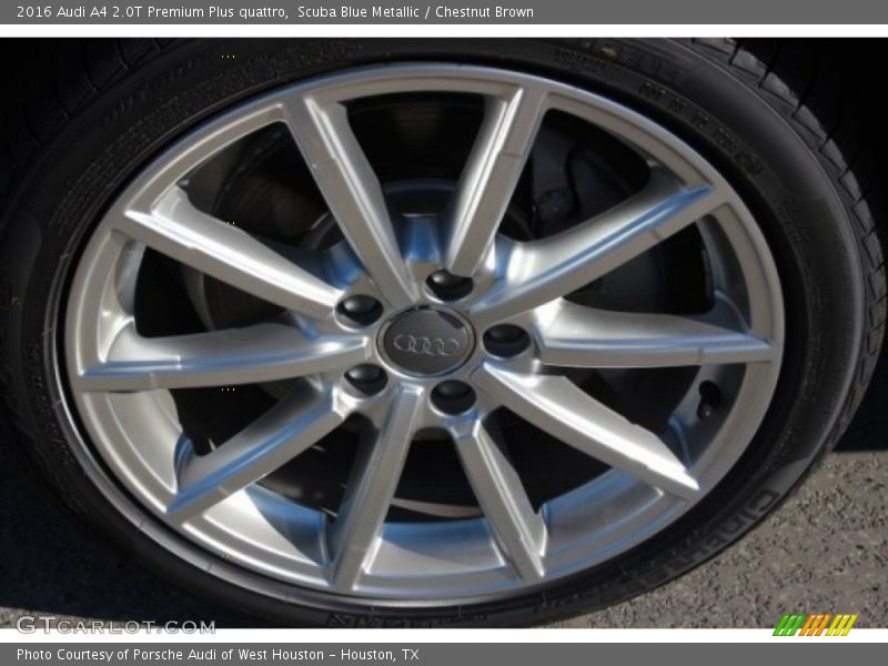 Scuba Blue Metallic / Chestnut Brown 2016 Audi A4 2.0T Premium Plus quattro