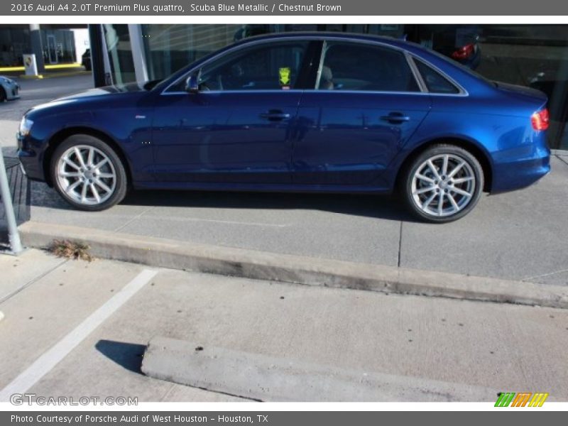 Scuba Blue Metallic / Chestnut Brown 2016 Audi A4 2.0T Premium Plus quattro