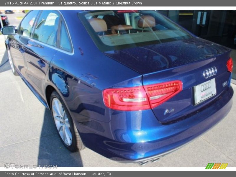 Scuba Blue Metallic / Chestnut Brown 2016 Audi A4 2.0T Premium Plus quattro