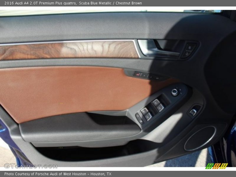 Scuba Blue Metallic / Chestnut Brown 2016 Audi A4 2.0T Premium Plus quattro