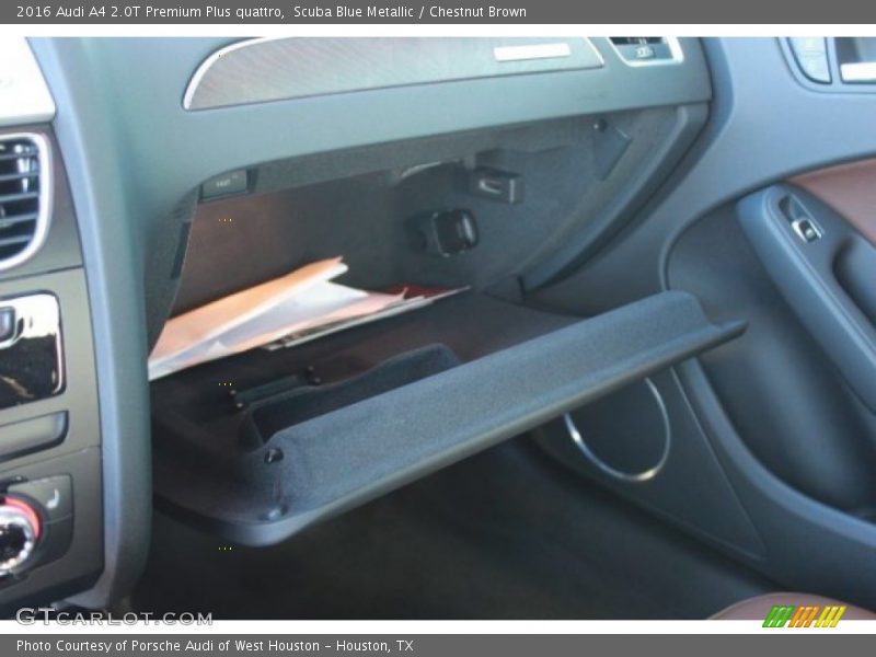 Scuba Blue Metallic / Chestnut Brown 2016 Audi A4 2.0T Premium Plus quattro