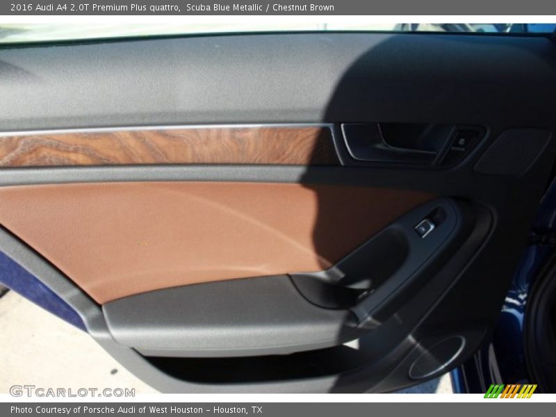 Scuba Blue Metallic / Chestnut Brown 2016 Audi A4 2.0T Premium Plus quattro
