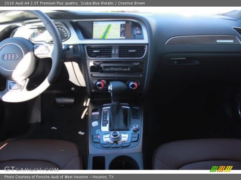 Scuba Blue Metallic / Chestnut Brown 2016 Audi A4 2.0T Premium Plus quattro