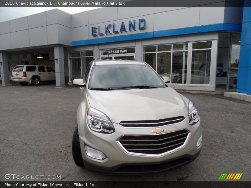 Champagne Silver Metallic / Jet Black 2016 Chevrolet Equinox LT