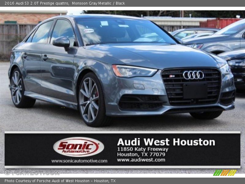 Monsoon Gray Metallic / Black 2016 Audi S3 2.0T Prestige quattro