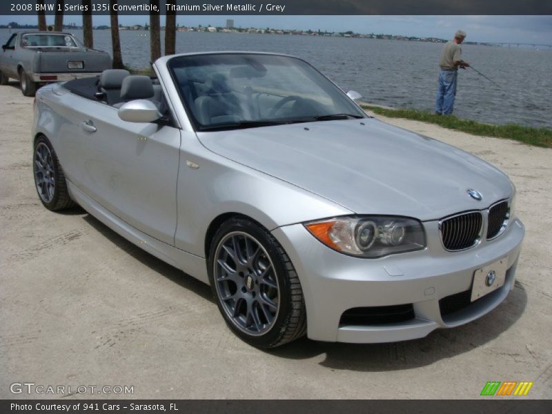 Titanium Silver Metallic / Grey 2008 BMW 1 Series 135i Convertible