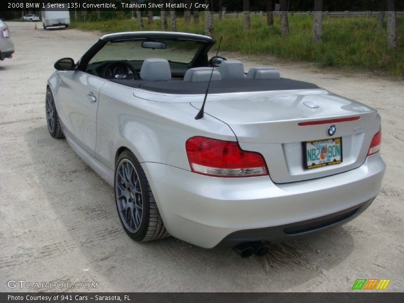 Titanium Silver Metallic / Grey 2008 BMW 1 Series 135i Convertible