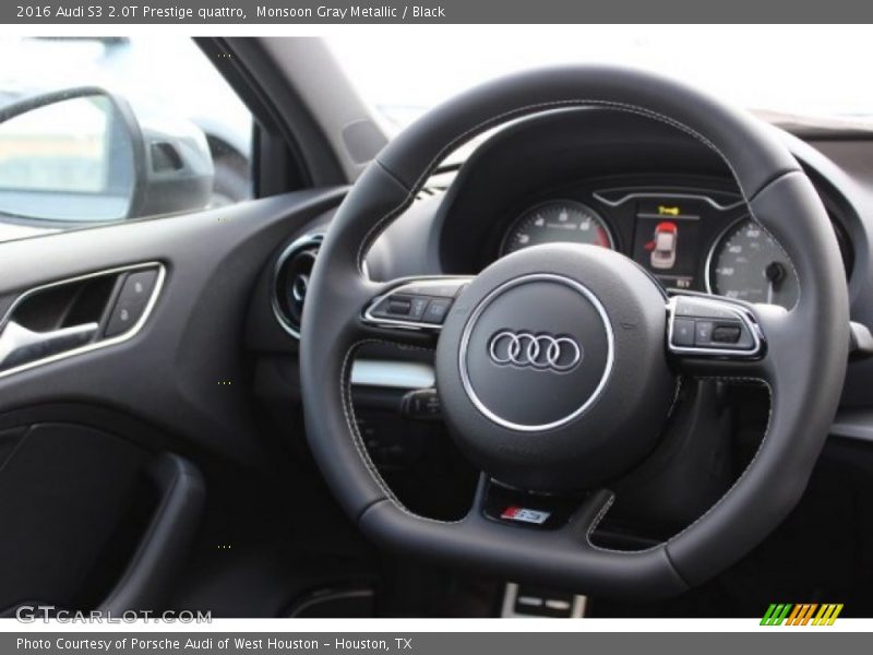 Monsoon Gray Metallic / Black 2016 Audi S3 2.0T Prestige quattro