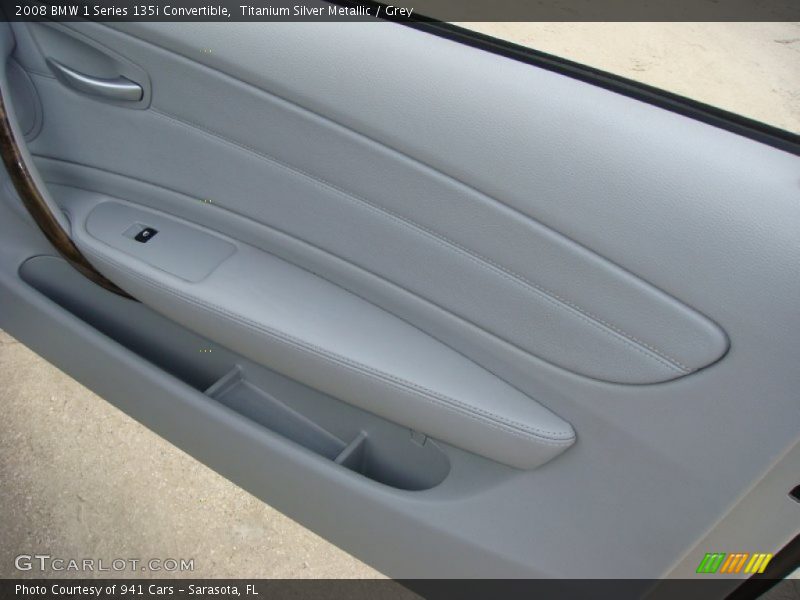 Titanium Silver Metallic / Grey 2008 BMW 1 Series 135i Convertible