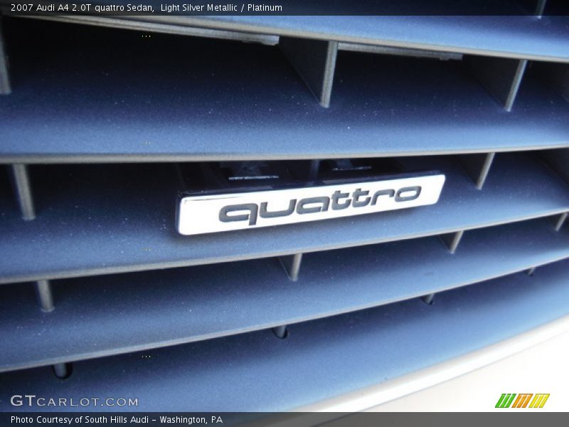Light Silver Metallic / Platinum 2007 Audi A4 2.0T quattro Sedan