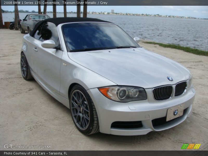 Titanium Silver Metallic / Grey 2008 BMW 1 Series 135i Convertible