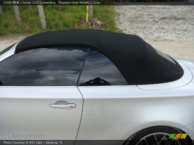 Titanium Silver Metallic / Grey 2008 BMW 1 Series 135i Convertible