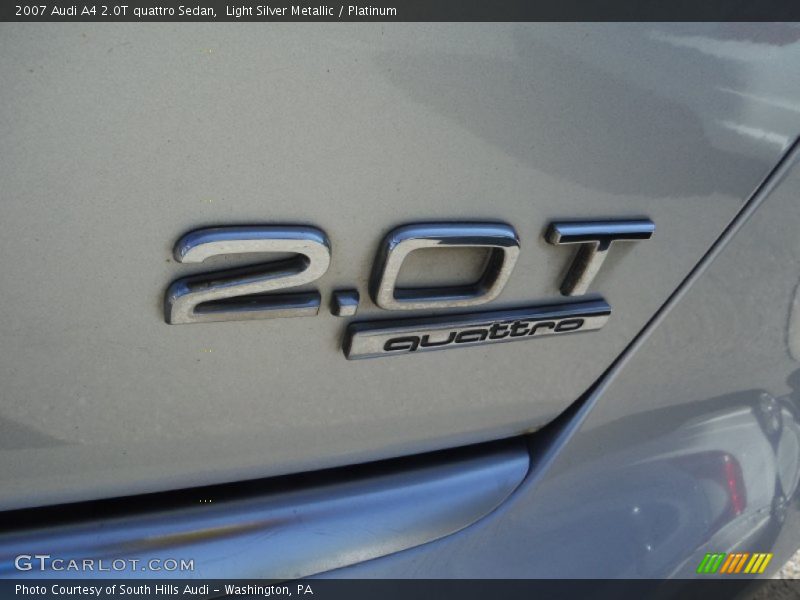 Light Silver Metallic / Platinum 2007 Audi A4 2.0T quattro Sedan
