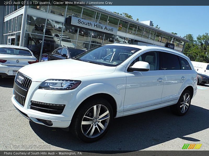 Glacier White Metallic / Limestone Gray 2013 Audi Q7 3.0 TDI quattro