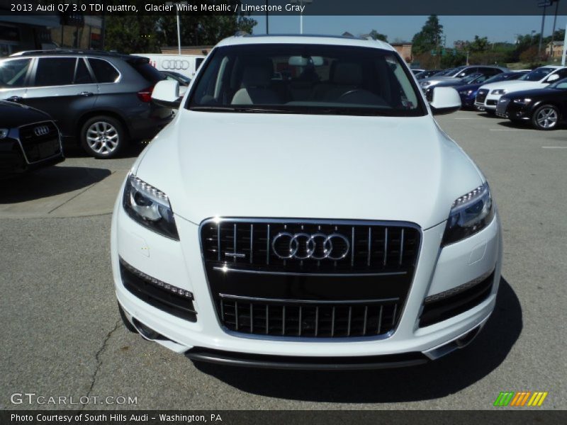 Glacier White Metallic / Limestone Gray 2013 Audi Q7 3.0 TDI quattro