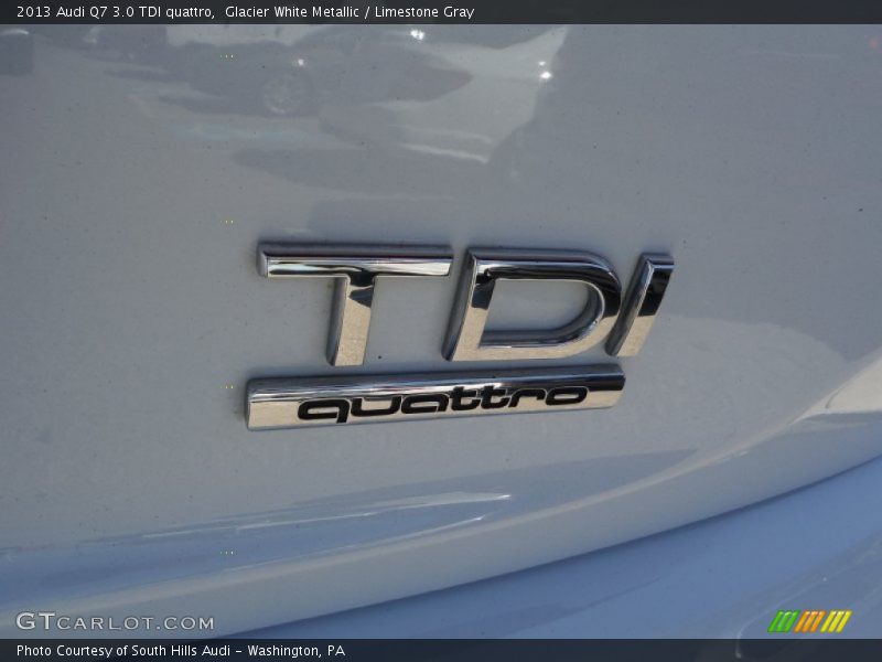 Glacier White Metallic / Limestone Gray 2013 Audi Q7 3.0 TDI quattro