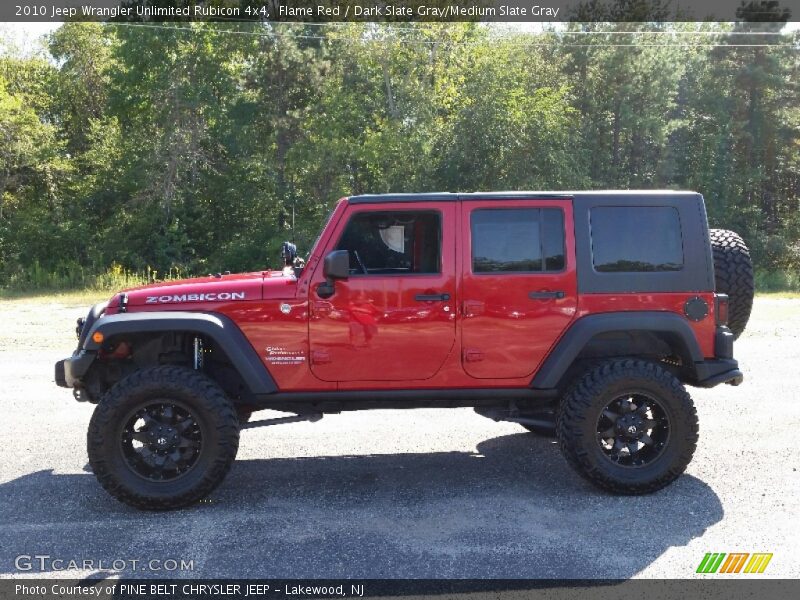 Flame Red / Dark Slate Gray/Medium Slate Gray 2010 Jeep Wrangler Unlimited Rubicon 4x4