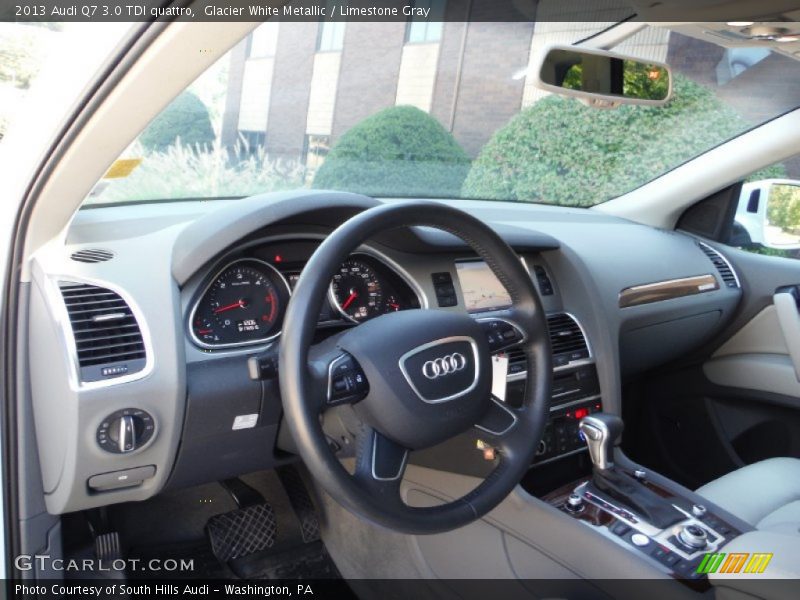 Glacier White Metallic / Limestone Gray 2013 Audi Q7 3.0 TDI quattro