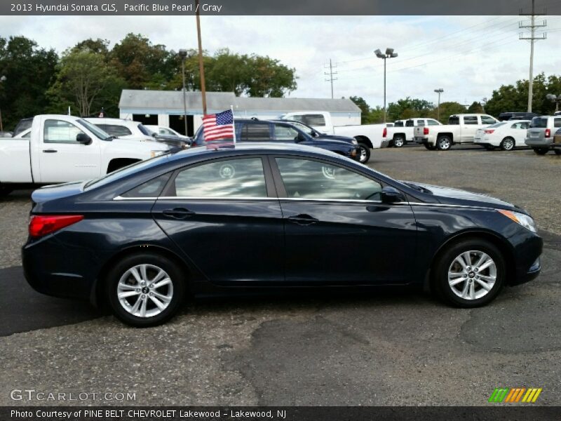 Pacific Blue Pearl / Gray 2013 Hyundai Sonata GLS