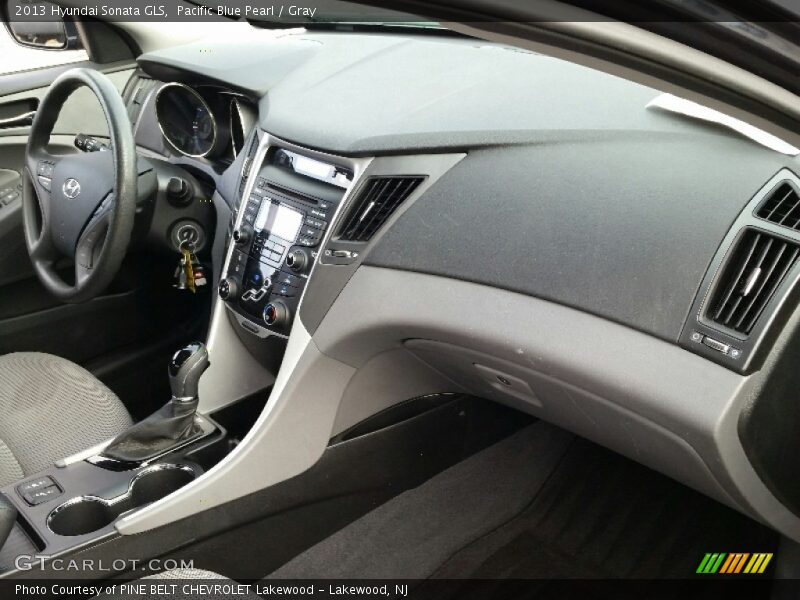 Pacific Blue Pearl / Gray 2013 Hyundai Sonata GLS
