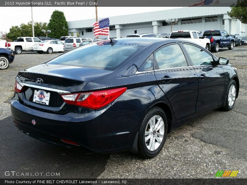 Pacific Blue Pearl / Gray 2013 Hyundai Sonata GLS