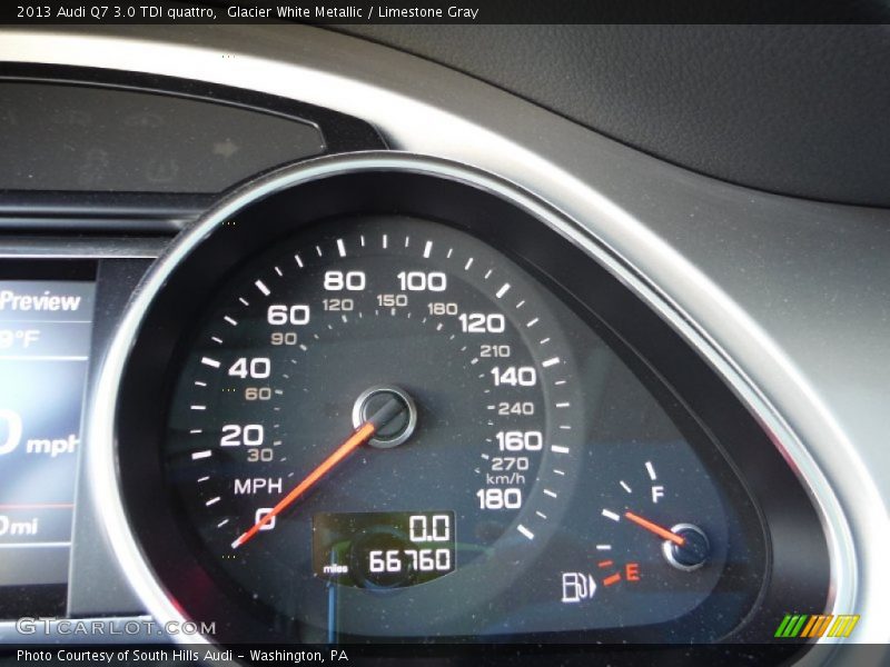 Glacier White Metallic / Limestone Gray 2013 Audi Q7 3.0 TDI quattro