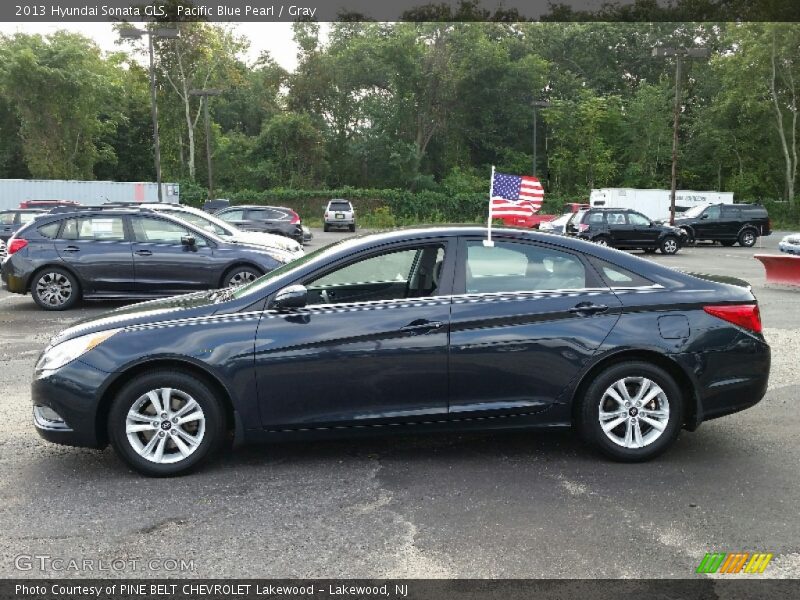 Pacific Blue Pearl / Gray 2013 Hyundai Sonata GLS