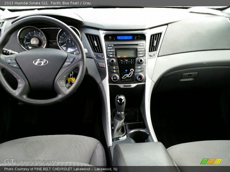 Pacific Blue Pearl / Gray 2013 Hyundai Sonata GLS
