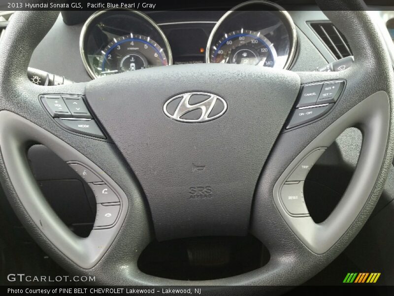 Pacific Blue Pearl / Gray 2013 Hyundai Sonata GLS