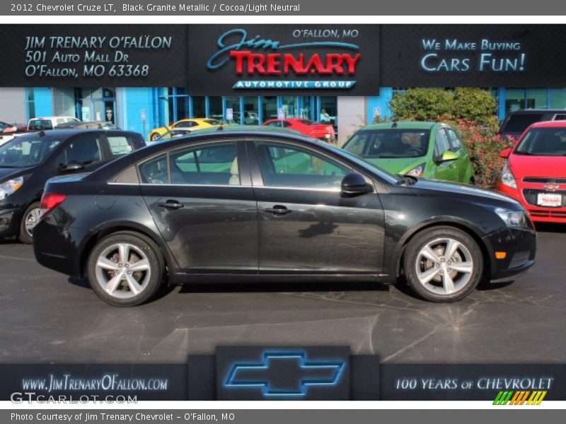 Black Granite Metallic / Cocoa/Light Neutral 2012 Chevrolet Cruze LT