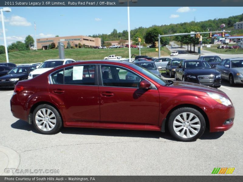 Ruby Red Pearl / Off-Black 2011 Subaru Legacy 3.6R Limited