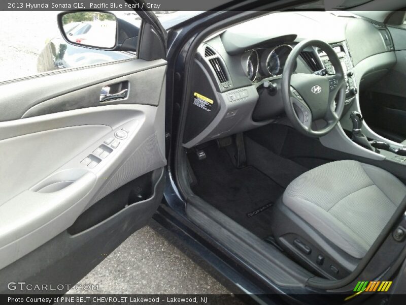 Pacific Blue Pearl / Gray 2013 Hyundai Sonata GLS