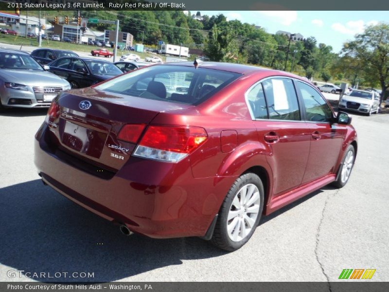 Ruby Red Pearl / Off-Black 2011 Subaru Legacy 3.6R Limited