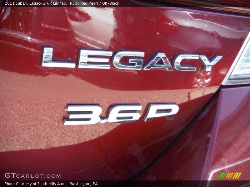 Ruby Red Pearl / Off-Black 2011 Subaru Legacy 3.6R Limited