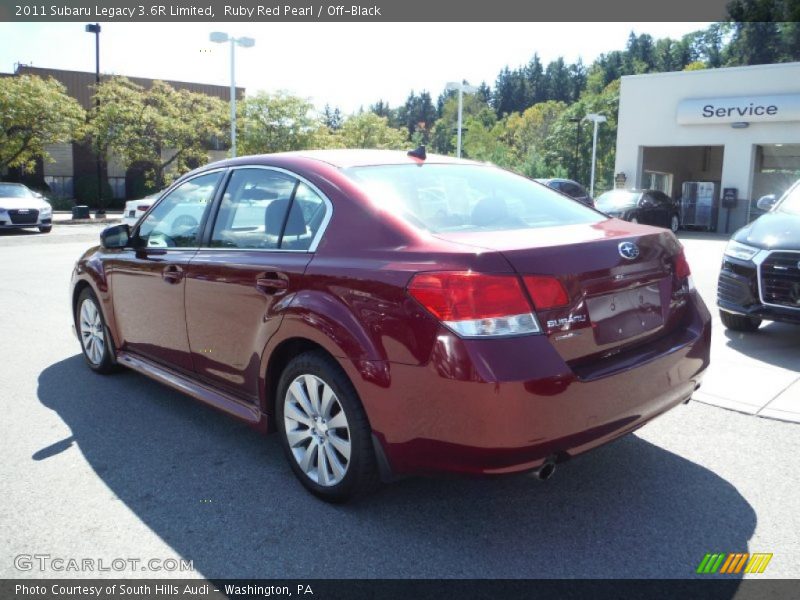 Ruby Red Pearl / Off-Black 2011 Subaru Legacy 3.6R Limited