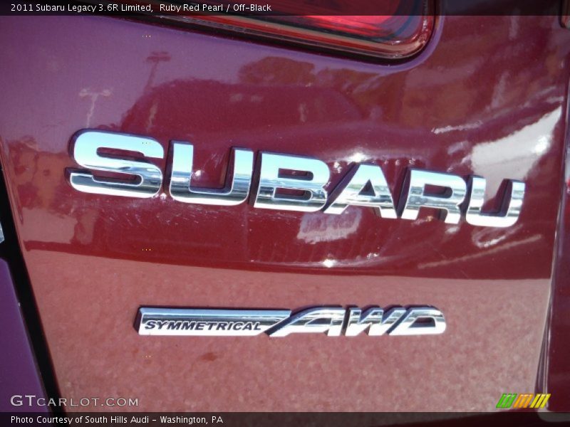 Ruby Red Pearl / Off-Black 2011 Subaru Legacy 3.6R Limited