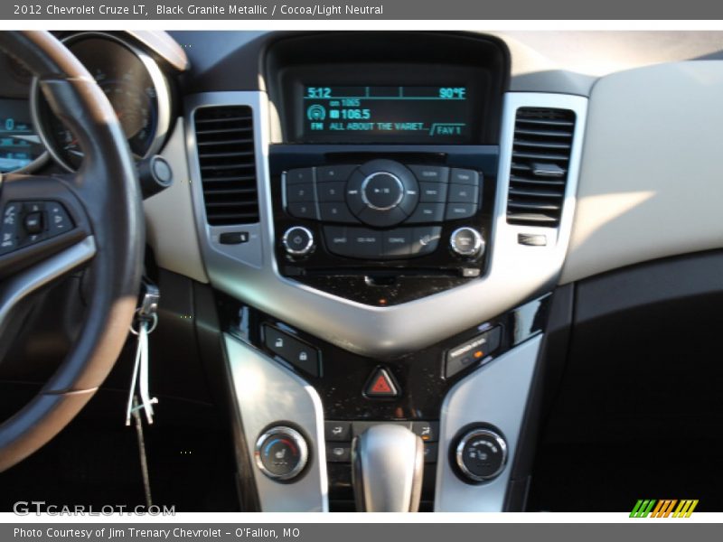 Black Granite Metallic / Cocoa/Light Neutral 2012 Chevrolet Cruze LT
