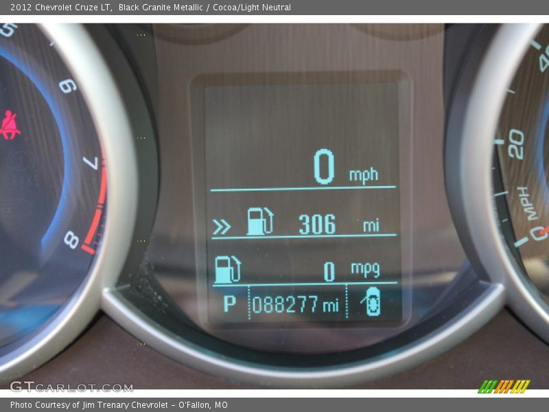Black Granite Metallic / Cocoa/Light Neutral 2012 Chevrolet Cruze LT