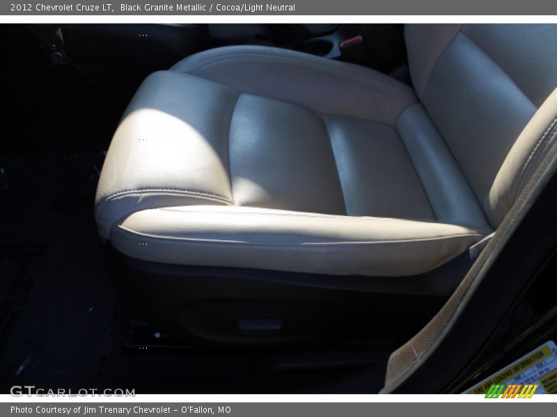Black Granite Metallic / Cocoa/Light Neutral 2012 Chevrolet Cruze LT