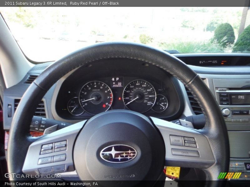 Ruby Red Pearl / Off-Black 2011 Subaru Legacy 3.6R Limited