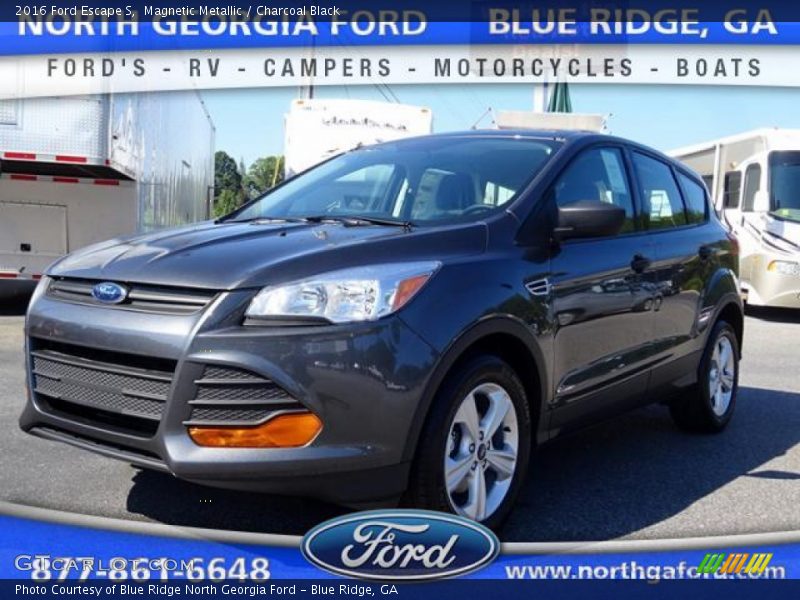 Magnetic Metallic / Charcoal Black 2016 Ford Escape S