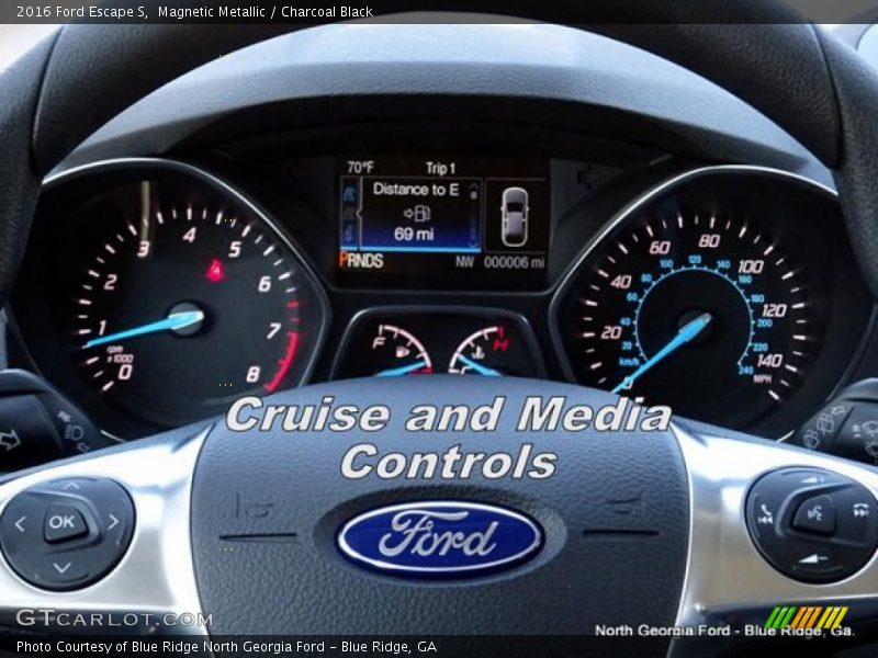 Magnetic Metallic / Charcoal Black 2016 Ford Escape S