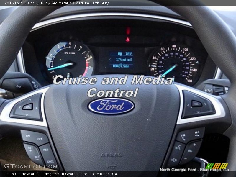 Ruby Red Metallic / Medium Earth Gray 2016 Ford Fusion S