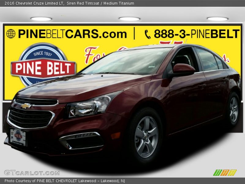 Siren Red Tintcoat / Medium Titanium 2016 Chevrolet Cruze Limited LT