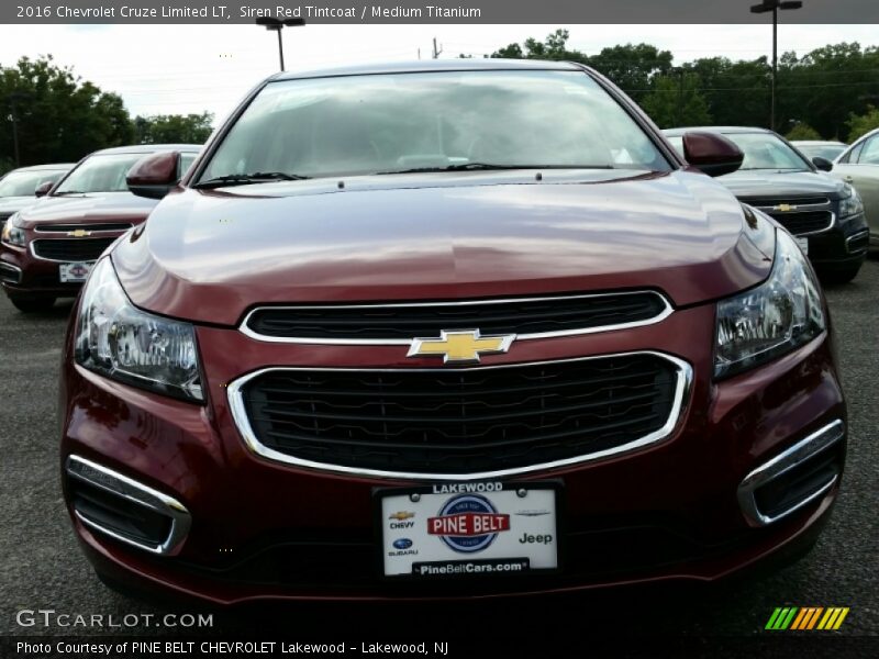 Siren Red Tintcoat / Medium Titanium 2016 Chevrolet Cruze Limited LT