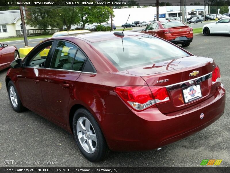 Siren Red Tintcoat / Medium Titanium 2016 Chevrolet Cruze Limited LT