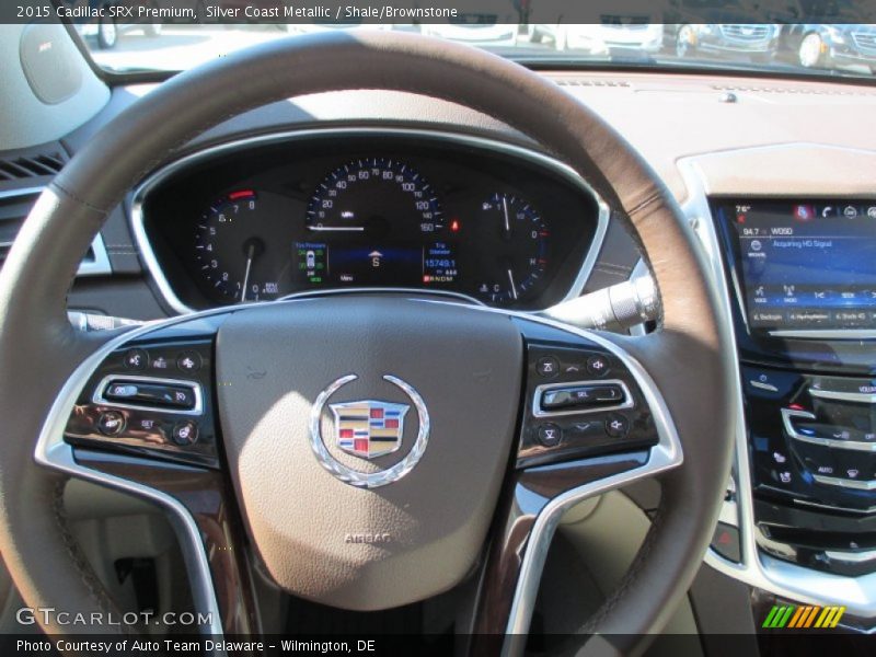 Silver Coast Metallic / Shale/Brownstone 2015 Cadillac SRX Premium
