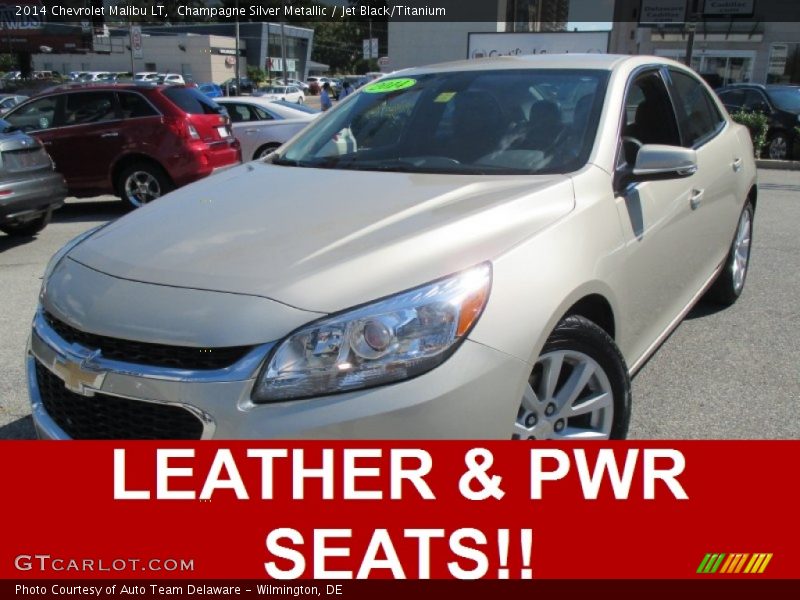 Champagne Silver Metallic / Jet Black/Titanium 2014 Chevrolet Malibu LT