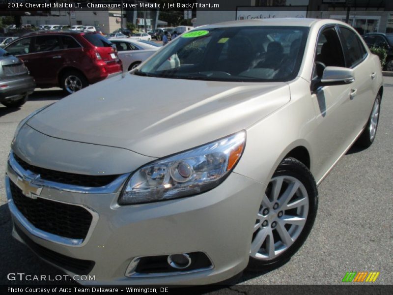 Champagne Silver Metallic / Jet Black/Titanium 2014 Chevrolet Malibu LT